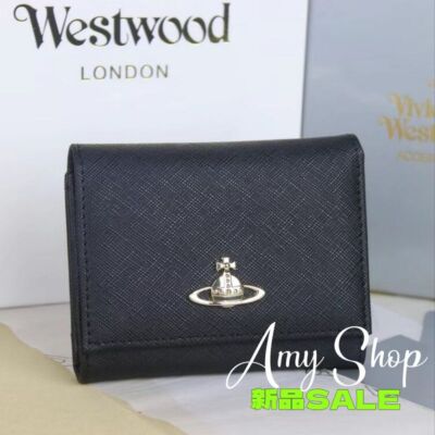 Vivienne Westwood Folding clasp tri-fold wallet Multi-Card Pocket Leather