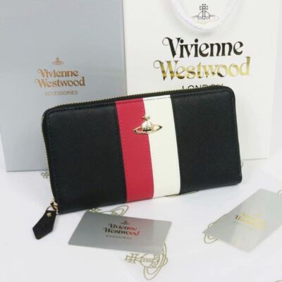 check description 2colors Vivienne Westwood Long Wallet 55VV353 black white