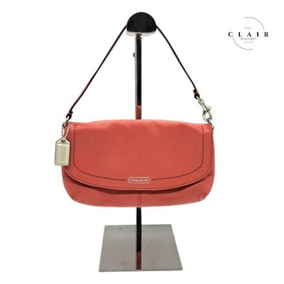 COACH One-shoulder bag Accessory Pouch Handbag Parka Large Pink Canvas