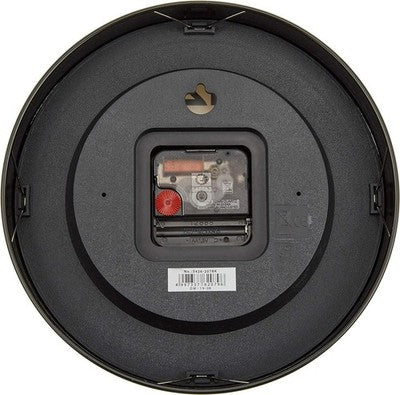 Dulton Wall Clock Black Steel Glass Battery Operated S426-207BK Sweep movement