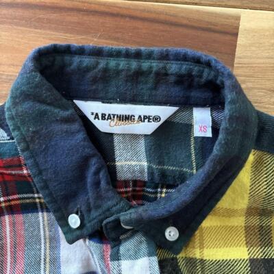 XS BAPE A BATHING APE A Long Sleeve Multi-colored flannel shirt Multicolor