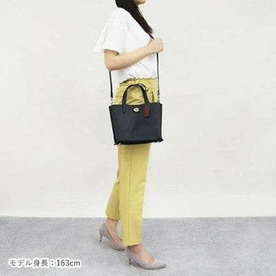 COACH Willow Tote 24 2way Shoulder Bag Crossbody Black C8869 outlet JP New