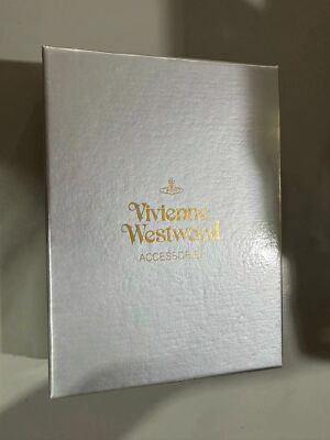 Vivienne Westwood Clasp Trifold Wallet Enamel Fabric  Orb outlet Red NEW