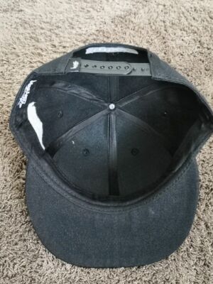 STUSSY Snapback Cap Hat black & White logo acs