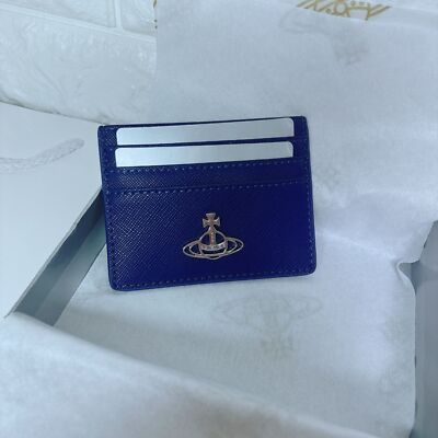 Vivienne Westwood Card Case 933VW168 Wallet Embossed Card Holder Blue