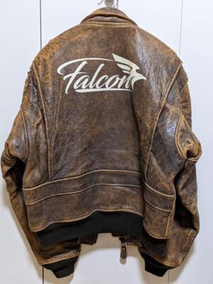 Vintage 80s Avirex G2 Leather Flight Jacket Brown Genuine leather L