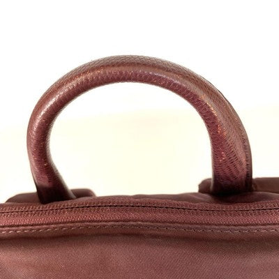 [Good Condition] Tumi Backpack Nylon Carry Charm Included Wine Red