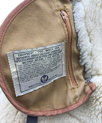 B-3 Shearling Boa Flight Jacket XL Size Men's Leather Brown