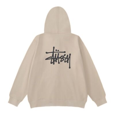 check description size M-XXL STUSSY Long Sleeve Sweat Zip Hoodie Unisex 1950