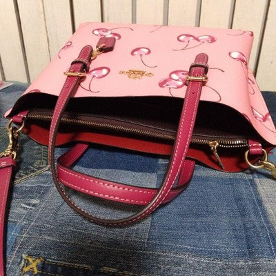 Coach Mollie Tote 25 With Cherry Print CR293  New Pink