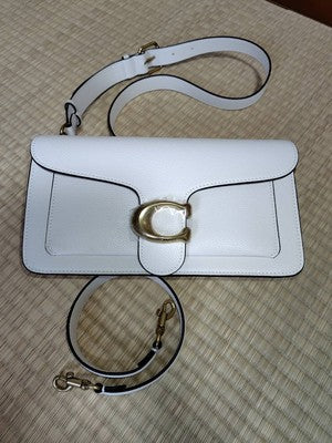 COACH 73995 Tabby Leather 2WAY Handbag Shoulder Diagonal Shoulder Women White