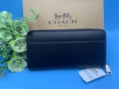 COACH Long Wallet Wallet SNOOPY Black Accordion Gift Fashion Women Men F53773