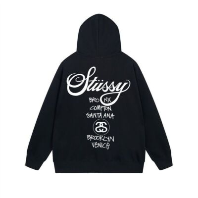 check description size S-XL STUSSY Hoodie Thin Long Sleeve Outerwear Zip Hoodie