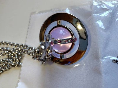 Vivienne Westwood Medium Orb Necklace Pink x Silver Top 6.5 x 6cm C:80cm
