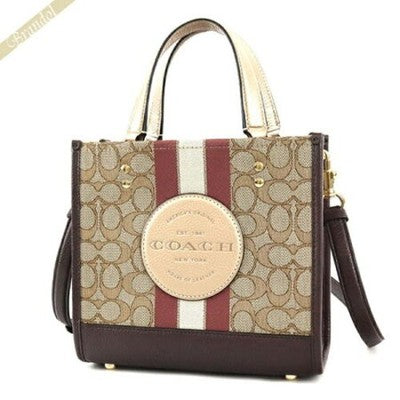 Coach C8407 Shoulder Bag 2WAY Camel Total Pattern Carryall Women'sBag Outlet New