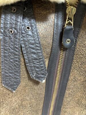 USA made AVIREX B-3 vintage jacket brown lining boa material for men