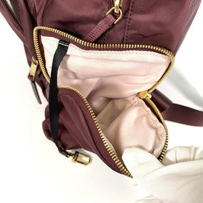 [Good Condition] Tumi Backpack Nylon Carry Charm Included Wine Red