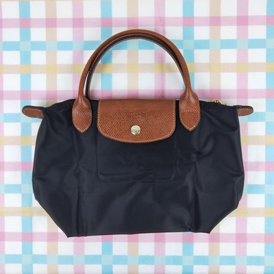 Longchamp Le Pliage S  Tote Bag Handbag collapsible Outlet black brown NEW
