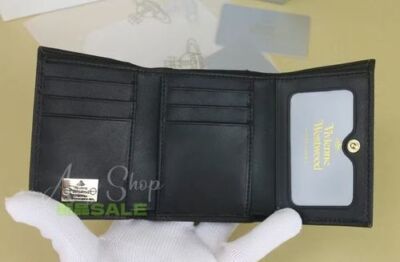 Vivienne Westwood Folding clasp tri-fold wallet Multi-Card Pocket Leather