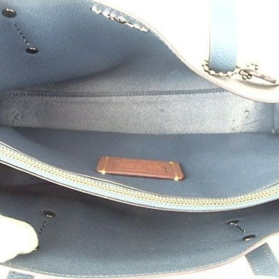 Coach Python Pattern 2way Shoulder Bag Handbag Zip bag Grey Lrather Women's