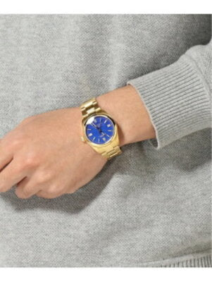 A BATHING APE wristwatch TYPE 7 BAPEX #2 M GK0063_1I80187003 Gold Blue Mens