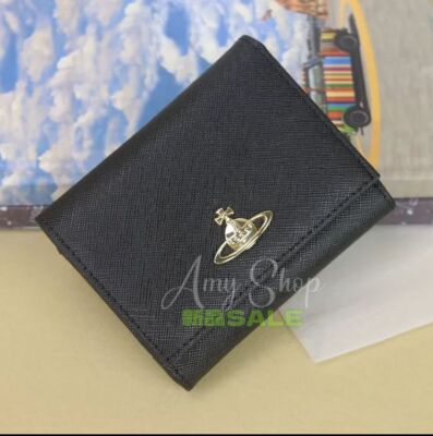 Vivienne Westwood Folding clasp tri-fold wallet Multi-Card Pocket Leather