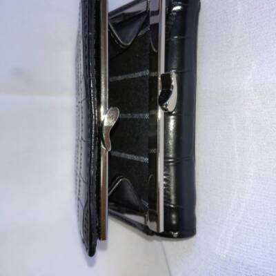Vivienne Westwood Crocodile Pattern Multi-Card Pocket Wallet 43VV591 blackstripe