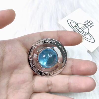 Vivienne Westwood Glacier Blue UFO Planet Necklace