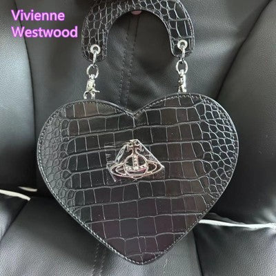 see description 2 color Vivienne Westwood Crocodile Pattern Cowhide Shoulder Bag