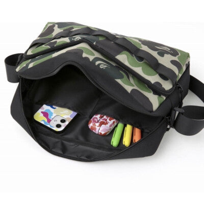 BAPE A Bathing Ape Camo Shoulder Bag with Carabiner 2021 AW Magazine Free acs