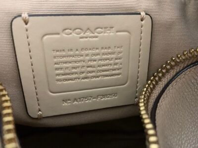 COACH 2way bag handbag tote bag Shoulder bags Zip bag Beige Leather Women s