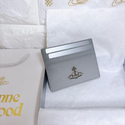 Vivienne Westwood Card Case 933VW168 Wallet Embossed Card Holder grey