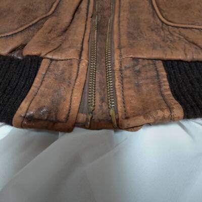 used size 40 AVIREX  Type G-2 Men's Flight jacket 80's rider's jacket brown