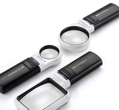NEW ESCHENBACH Handheld Loupe Magnifying Glass Magnification 4xLED light 1511-41