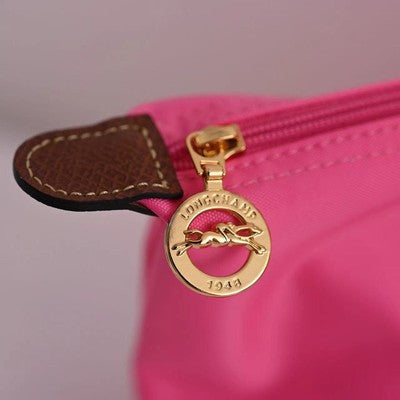 see description 3size Longchamp Le Pliage Tote Bag Handbag Pink Leather