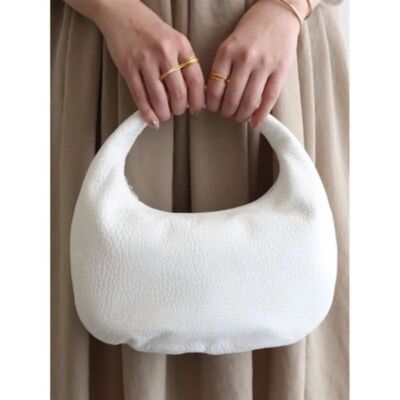 Check Description Aeta Deer leather one shoulder bag da59 da58 White S M