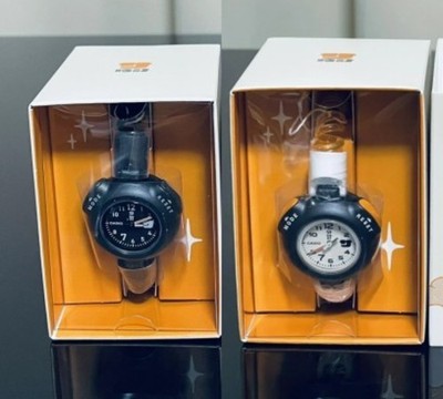 see description CASIO Sauna Watch Wristwatch Orange Black Japan gift SAN-100H