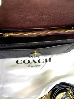COACH Tabby 26 Shoulder Bag Crossbody Black Brass Leather 73995 Outlet New