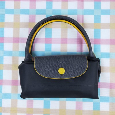 Longchamp Le Pliage S  Tote Bag Handbag collapsible Outlet Black yellow NEW