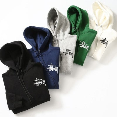 see description size S-XL Stussy Logo Pullover Hooded Sweatshirt Unisex