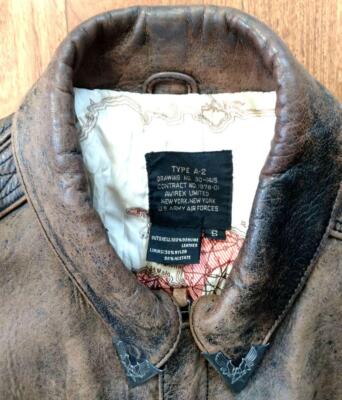 AVIREX TYPE A-2 Flight Jacket Top Gun S Size Men's Brown