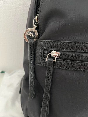 Longchamp Le Pliage Neo S size Backpack Rucksack Zipper bag Black Leather