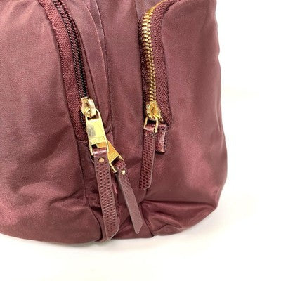[Good Condition] Tumi Backpack Nylon Carry Charm Included Wine Red