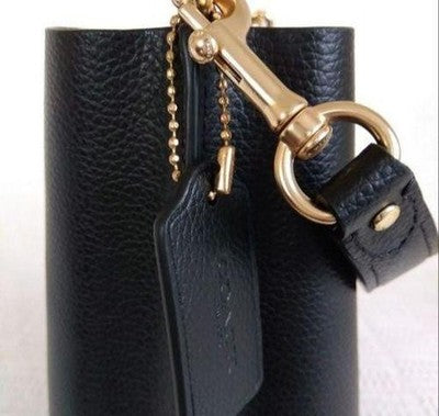 Coach CA177 Shoulder Bag Molly Bucket Bag Leather Black Top Handle Premium Price