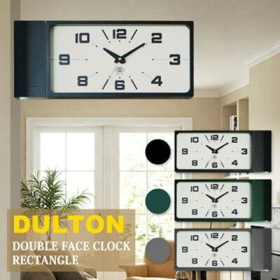See Description Color DULTON Double Face Wall Clock Industrial Two Sided Clock