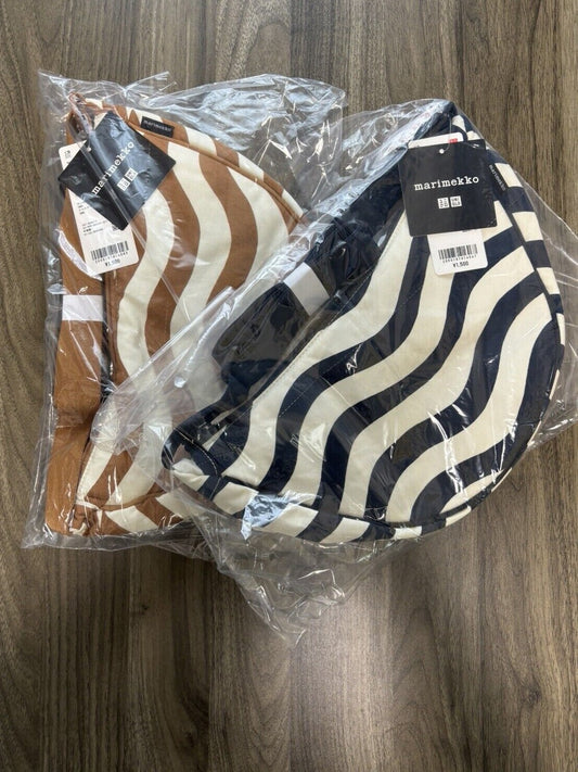 Bargain price Marimekko Uniqlo Collab Round Mini Shoulder Bag 2024 KHAKI　NAVY
