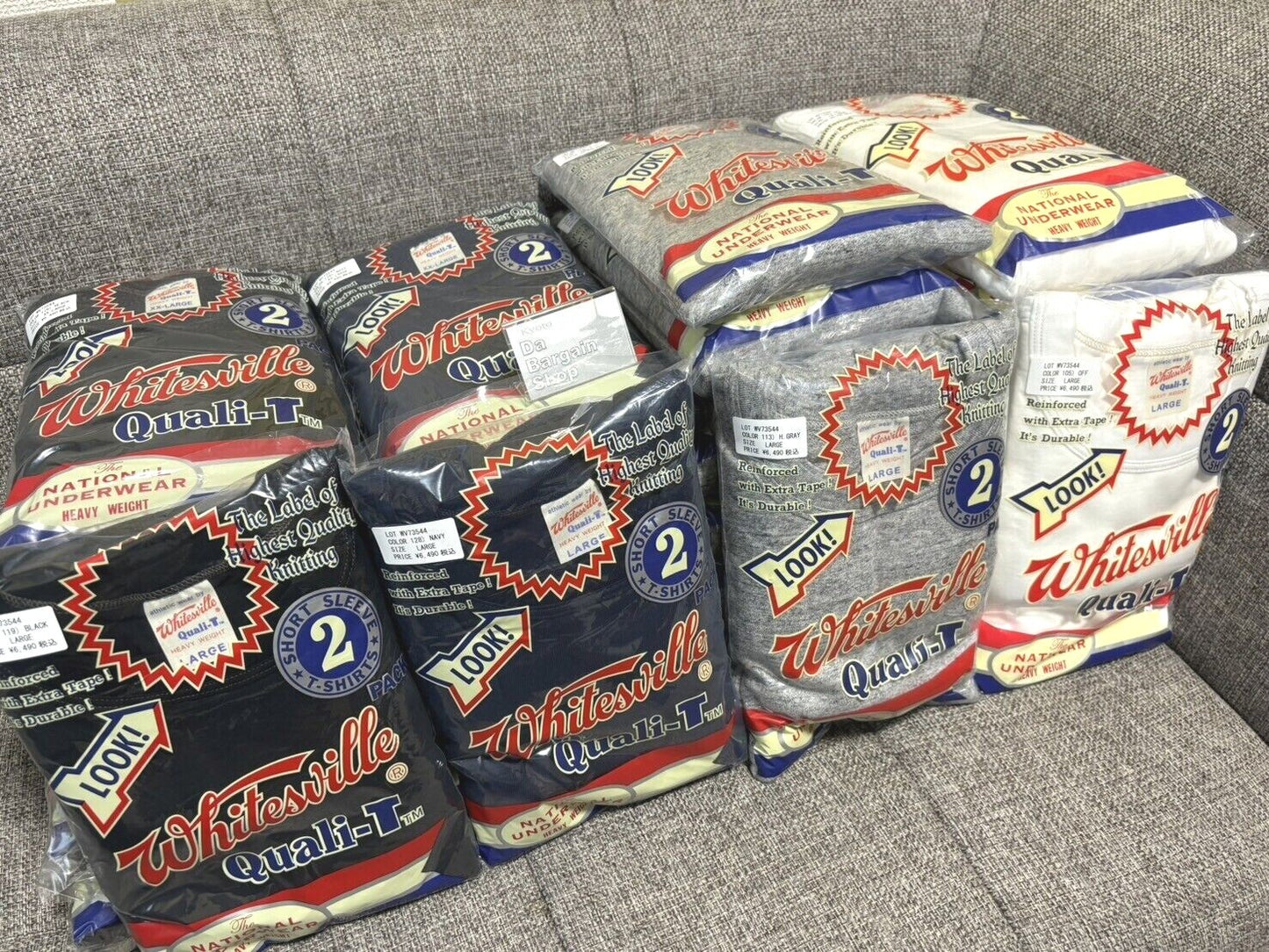 Bulk purchases great value‼【2-PACK Black】S-2XL WHITESVILLE T-SHIRT WV73544