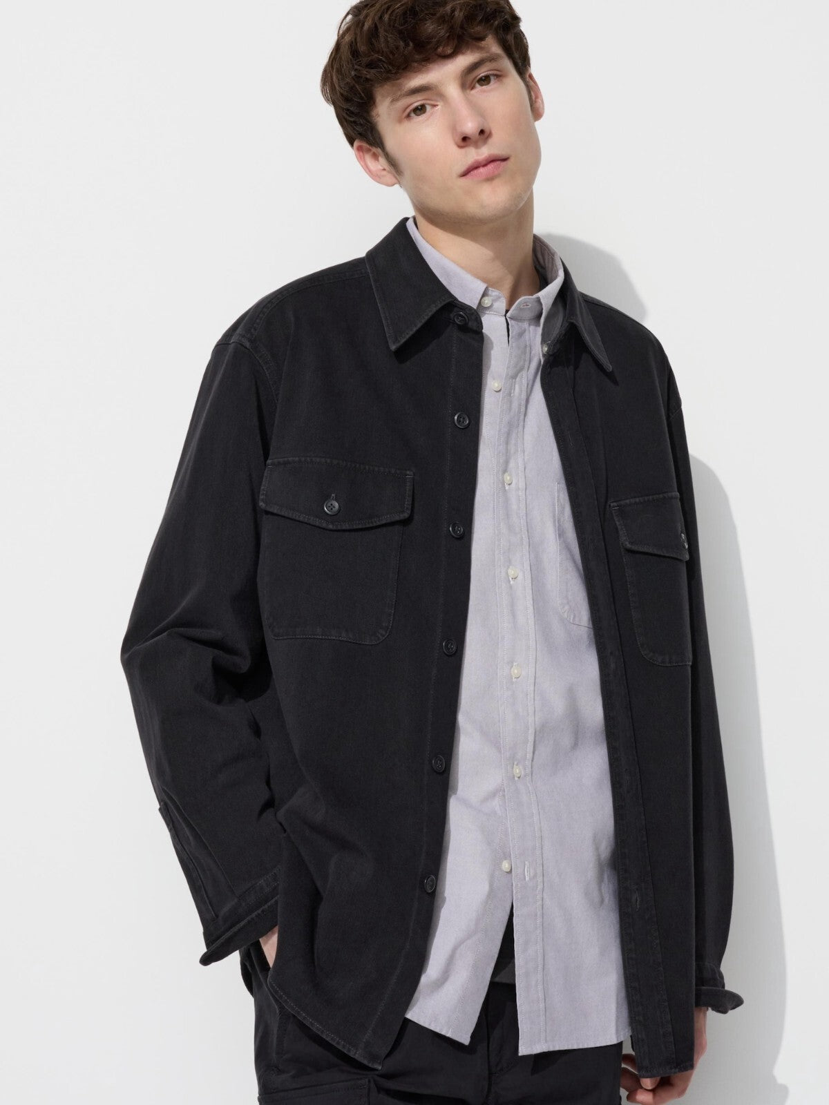 Bargain Price UNIQLO Jersey Overshirt Looks Like Denim 2024 New Arrival