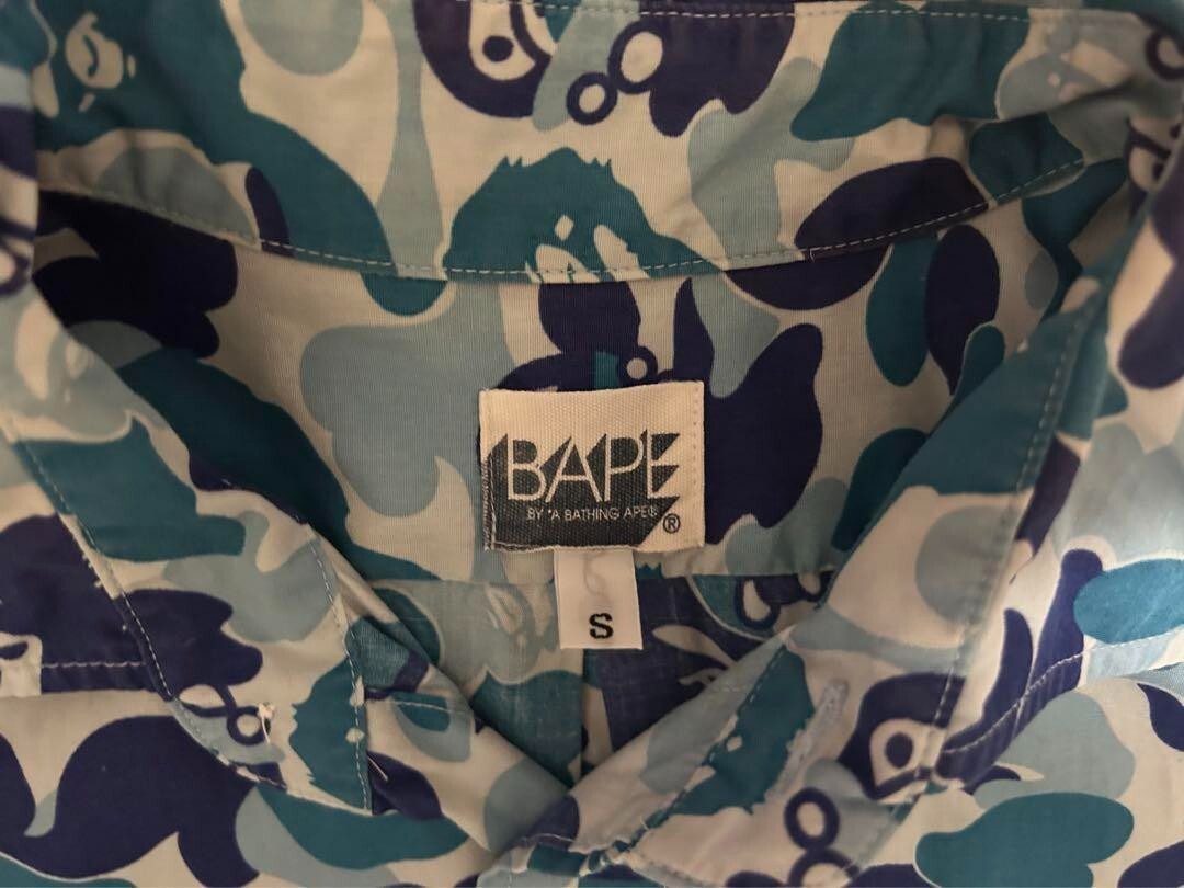S-M Rare A BATHING APE Ape Milo Camouflage Long-Sleeved Shirt　JAPAN