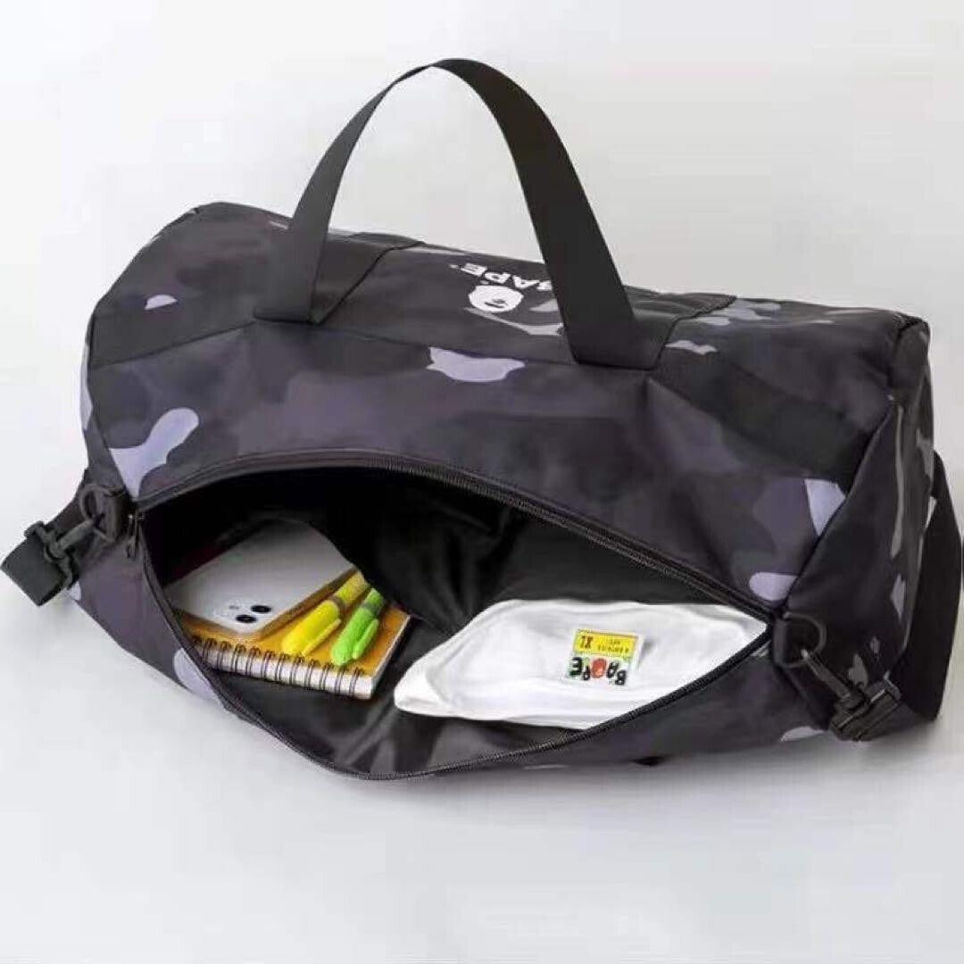 NEW BAPE A Bathing Ape Duffle Bag Camo Black 2022 Spring Magazine Free Gift